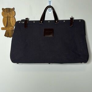NWOT Line of Trade weekender large canvas shoulder bag with leather trim
